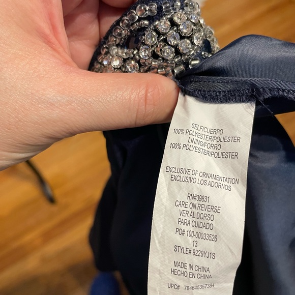 Sequin Heart Vintage y2k Embellish Mermaid Trumpet Crystal Beads Cascade Draped - Picture 7 of 10